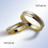 Bicolor trouwringen  7473-B40 / 7473-B45