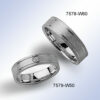 Witgouden trouwringen 7578-W60 / 7579-W50