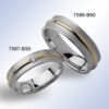 Bicolor trouwringen  7586-B60 / 7587-B50