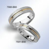 Bicolor trouwringen  7590-B60 / 7591-B50